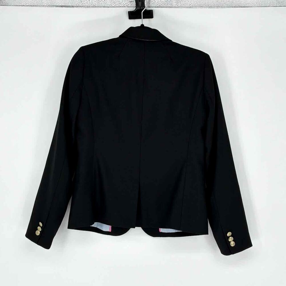 J. Crew Women's Black Wool Blend Original Schoolboy Blazer - Size 8 - Picture 2 of 10